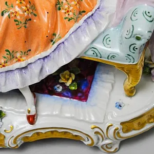 Коллекционная Фарфоровая Статуэтка «Музыкальный Дуэт», Unterweissbach 1958 - 1976 годы.