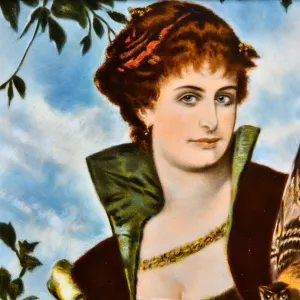 Фарфоровый Пласт - Картина - Панно «Охота - Дама с соколом»,  ROSENTHAL германия, 1981 - 1993 годы. 