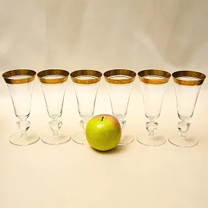 Хрустальные Бокалы для Шампанского «Marlowe», Theresienthal Германия, 50 -е годы ХХ века.