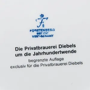 Коллекционная Фарфоровая тарелка «Пивоварня Дибельс», Furstenberg Германия - 1988 год.