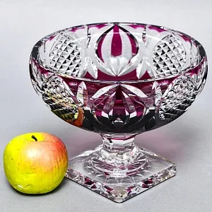 Редкость!!! Роскошная Фруктовница - Хрустальная Ваза на ноге, VAL SAINT LAMBERT, Бельгия -60 гг.