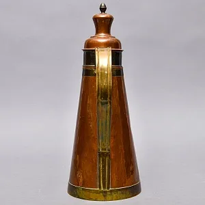 Большой Винтажный Медный Кофейник - Чайник - Запарник, Бельгия первая половина ХХ века.