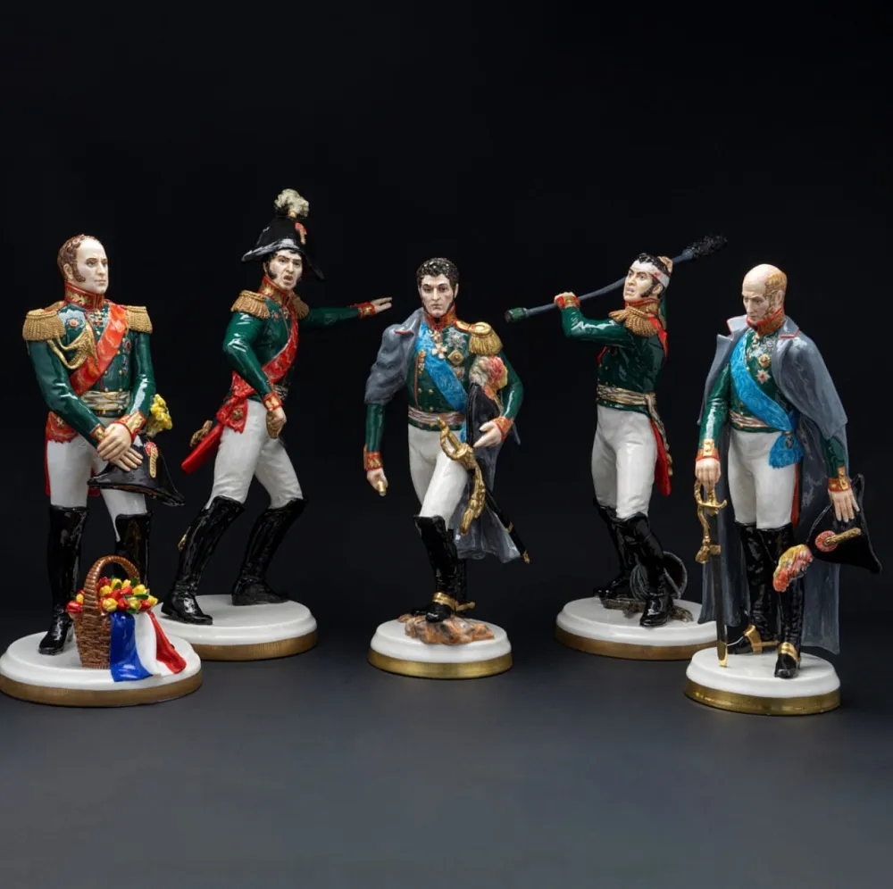 Коллекционная Авторская Статуэтка «Генералы Отечественной Войны 1812 года - Платов М.И.», фарфор, Россия. 