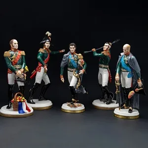 Коллекционная Авторская Статуэтка «Генералы Отечественной Войны 1812 года - Багратион П.И.», фарфор, Россия. 