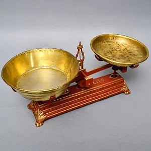 Антикварные Чугунные Бытовые Кухонные Весы на 10 кг. Франция начало ХХ века! 