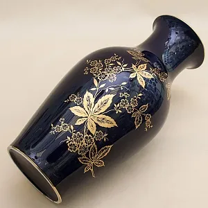 Кобальтовая Винтажная Ваза коллекция «Monic» Lindner Бавария, Германия 60 -е гг.