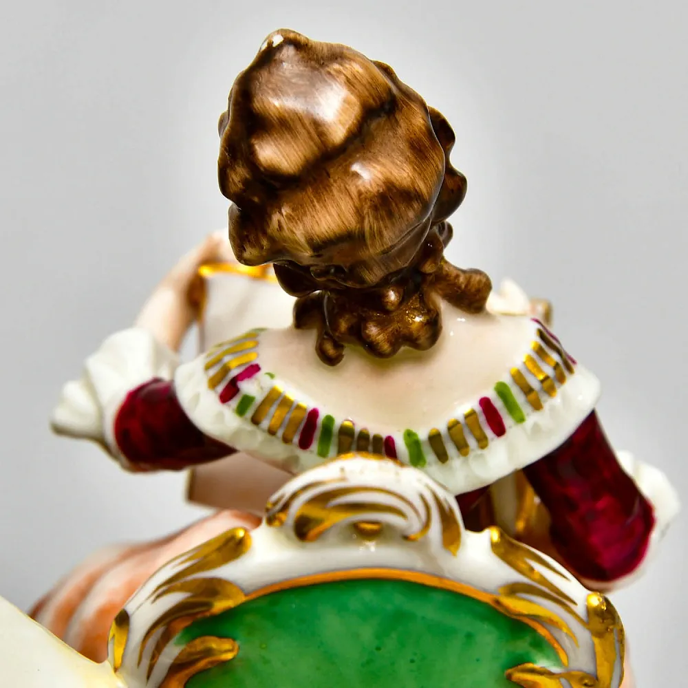 Антикварная Фарфоровая Статуэтка - Подсвечник "Музыкальное Трио", Ernst Bohne Sohne Германия.