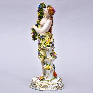 Редкость!!! Фарфоровая статуэтка «Девушка. ВЕСНА» из коллекции «Времена года», VOLKSTEDTER Германия.