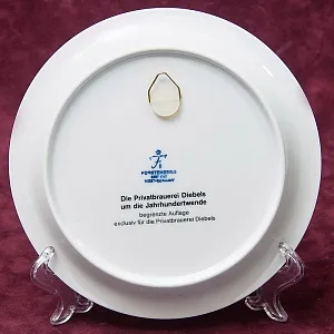 Коллекционная Фарфоровая тарелка «Пивоварня Дибельс», Furstenberg Германия - 1988 год.
