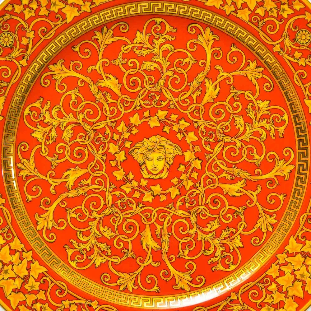 «Floralia Medusa Red» - Коллекционная Фарфоровая Тарелка - Блюдо, VERSACE, Rosenthal Германия.