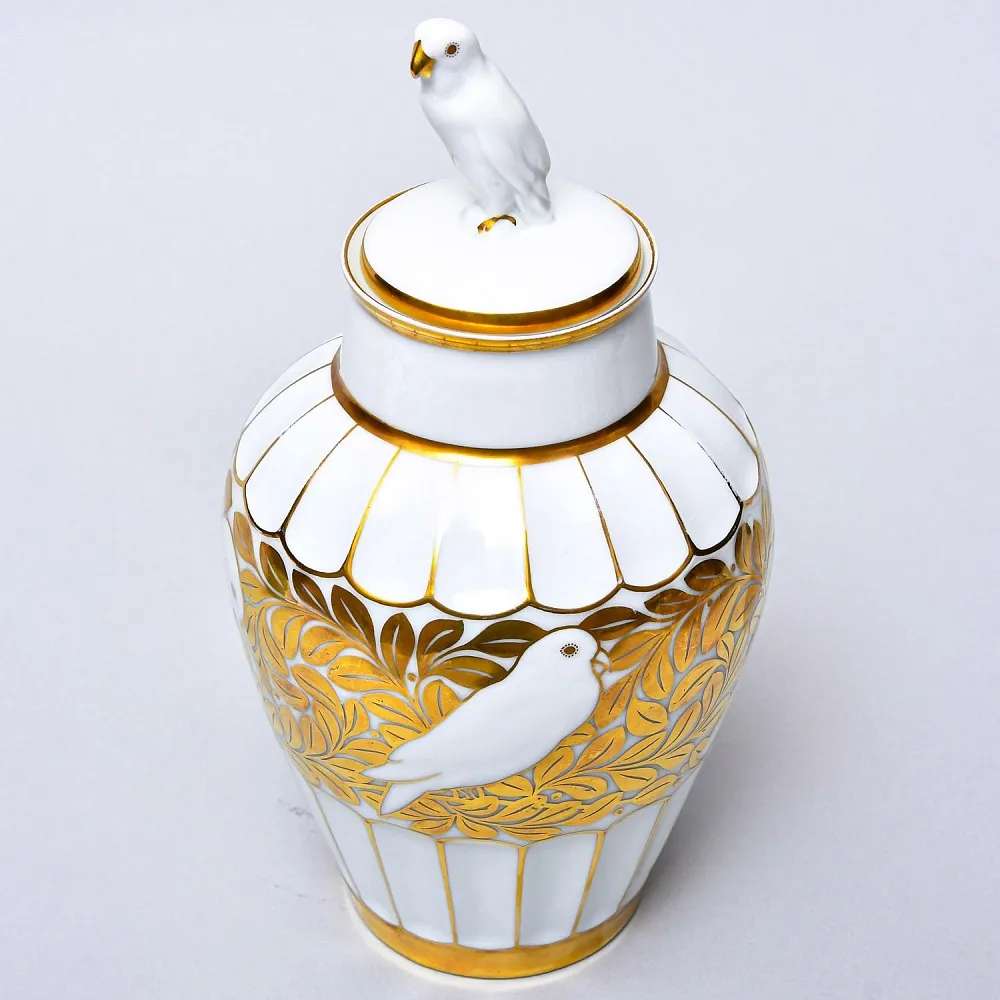 Редкость! Авторский Винтажный Фарфоровый Вазон «ПТИЦЫ», Hutschenreuther Германия Н - 28 см.