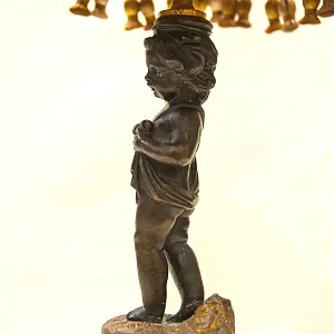 Винтажная Настольная Электрическая Лампа - Светильник «Путти - Ангелочек» Франция.