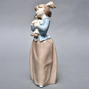 Коллекционная Фарфоровая статуэтка «Девочка с клоуном», Nao by Lladro Испания, 80-е гг. 