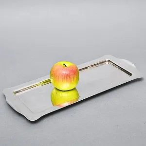 Винтажный Прямоугольный Металлический Поднос - Подставка, Silverplate Англия.