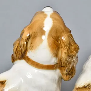 Фарфоровая Статуэтка Пара Собак, «СПАНИЕЛИ», Hutschenreuther,  Германия -1965 год.