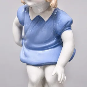 Парные Фарфоровые статуэтки «Дети. Мальчик и Девочка», Wagner & Apel Lippelsdorf Германия, 1949 - 1951 годы. 