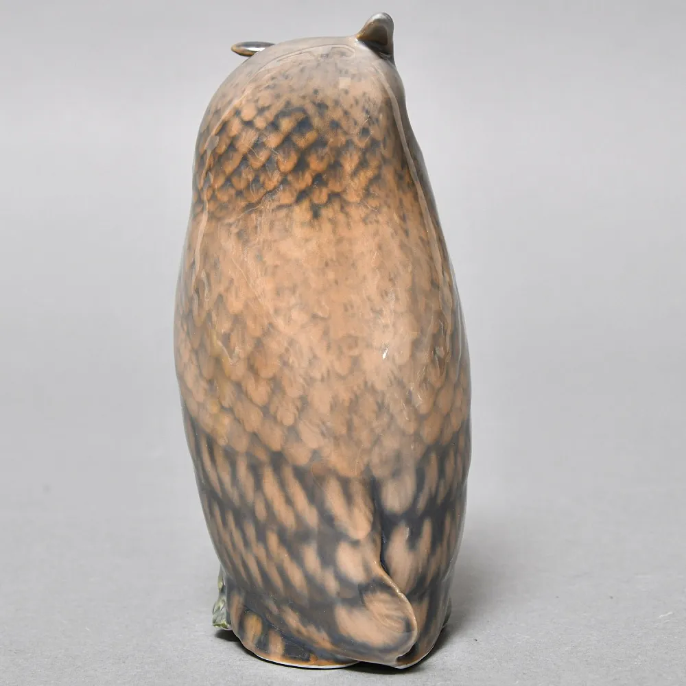 Коллекционная Фарфоровая статуэтка «Птица. СОВА», Royal Copenhagen Дания, 1980 - 1984 годы. 