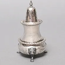 Винтажная Баночка на ножках - Флакон для сахарной пудры, Sheffield Англия, первая половина ХХ века. 