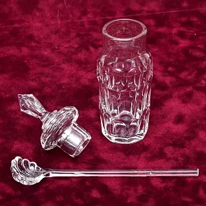 Винтажный Набор для Специй и Соусов на деревянной подставке, Хрусталь Франция 50 -е годы.