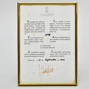 Редкость! Большая Фарфоровая статуэтка «ТРИ СЕСТРЫ», Lladro Испания, 1986 год.