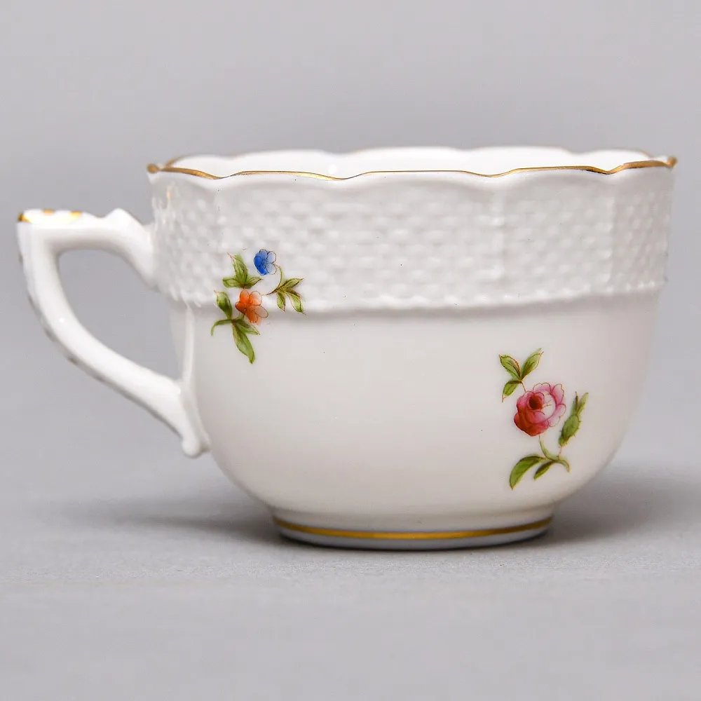 Коллекционная Кофейная пара «Чайная Роза», Фарфор Herend, Венгрия, 1940 - 1941 годы. 