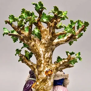 Большие Парные Фарфоровые статуэтки «Влюбленные», Ludwigsburg Германия, середина ХХ века. 