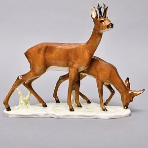 Коллекционная статуэтка «Две Косули», Фарфор Hutschenreuther, Германия.