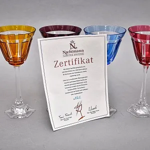 Редкость! Шесть Хрустальных Бокалов для Вина серия «CARAT», Limited Edition NACHTMANN Германия, конец ХХ века.