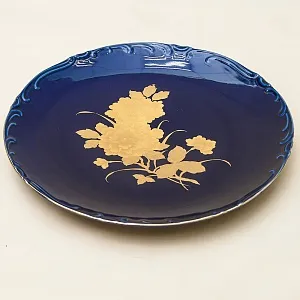 Коллекционное Сервировочное Блюдо - Тарелка  Фарфор Кобальт VOHENSTRAUSS Германия.