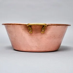 Винтажный Медный таз для варки варенья на 8-мь литров, Франция - 50-е гг. ХХ века.