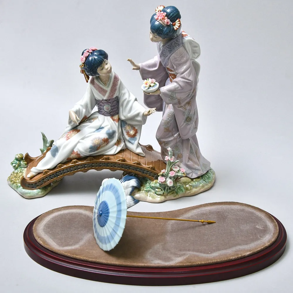 Большая Коллекционная Фарфоровая статуэтка «ВЕСНА В ЯПОНИИ», Lladro Испания -1984 год.