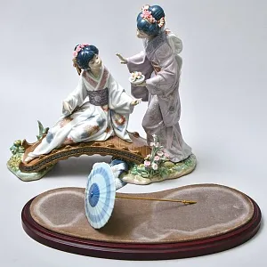 Большая Коллекционная Фарфоровая статуэтка «ВЕСНА В ЯПОНИИ», Lladro Испания -1984 год.