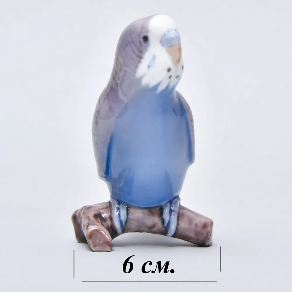 Авторская Фарфоровая статуэтка «Волнистый попугай», Bing&Grøndahl Дания,  1970 - 1983 гг.