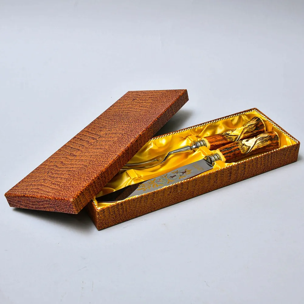 Набор для Барбекю «Охота» - Нож и Вилка, Германия, Klaus Tragbar Solingen, 60 -е гг.