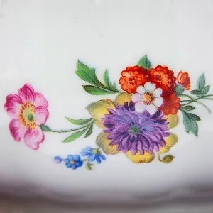 Фарфоровая Сахарница - Конфетница «Летний сад» Furstenberg, Германия середина ХХ века.