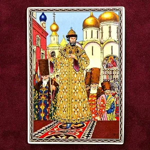 Картина - Панно - Фарфоровая Плакетка «Борис Годунов - Коронация», Villeroy&Boch. Германия -1982 год.