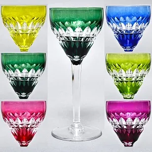 Бокалы для вина «Jardin Royal», Хрусталь Saint Louis. Франция, середина ХХ века.