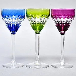 Бокалы для вина «Jardin Royal», Хрусталь Saint Louis. Франция, середина ХХ века.