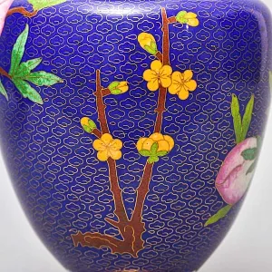 Парные Вазы «Фруктовый Сад» в технике «Клуазоне», металл Китай 50 -е годы ХХ века.