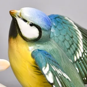 Пара Птиц - Фарфоровая Статуэтка «Синички на ветке», Карл Энс / Karl Ens, Германия 50 гг.