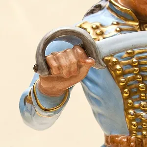 Большая Коллекционная Фарфоровая Cтатуэтка «ГУСАР» HEREND Венгрия 1949-1960 годы.