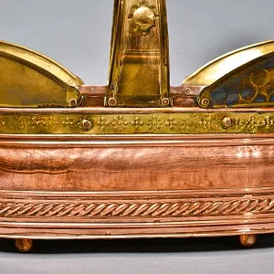 Медный -Латунный Зольник - Кашпо «Цветочная Корзинка». Англия первая половина ХХ века!