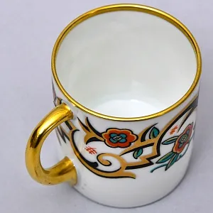 Антикварная Кофейная пара «Узор с Розами», Фарфор Hutschenreuther Германия, 1925 - 1939 годы.