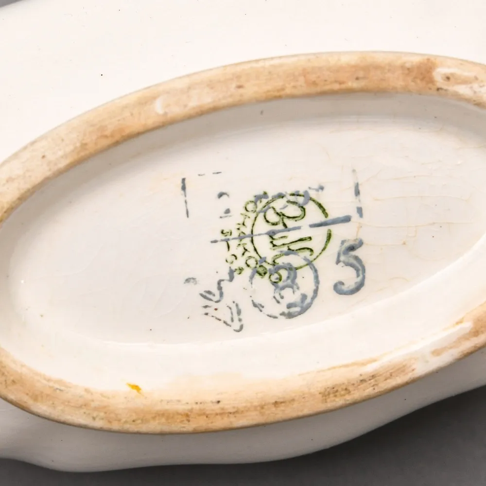 Большой Винтажный Фаянсовый Соусник, Конаково ЗИК, СССР -1955г.