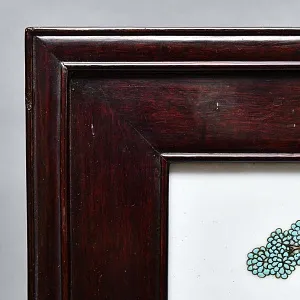 Большой Фарфоровый пласт - Картина - Панно «Семейная прогулка в саду», Китай, середина ХХ века. 