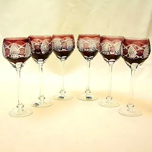 Набор 6-ть Хрустальных Бокалов для вина «Amsterdam» Германия, 70-е гг.