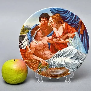 Коллекционная тарелка «Кентерберийские истории. Рассказ рыцаря», Фарфор The Longton Crown Англия.