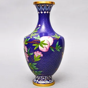 Парные Вазы «Фруктовый Сад» в технике «Клуазоне», металл Китай 50 -е годы ХХ века.