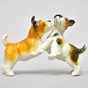 Редкость! Фарфоровая Статуэтка Пара Собак «Терьеры»,Карл Энс / Karl Ens, Германия -1936 год.