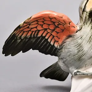 Пара Птиц - Фарфоровая Статуэтка «Свиристели» Н -19 см., Karl Ens, Германия - первая половина ХХ века.